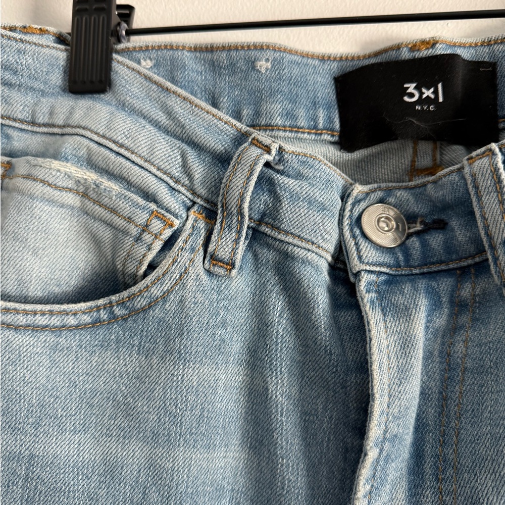 3x1 denim Claudia Extreme High Kick in color Reef